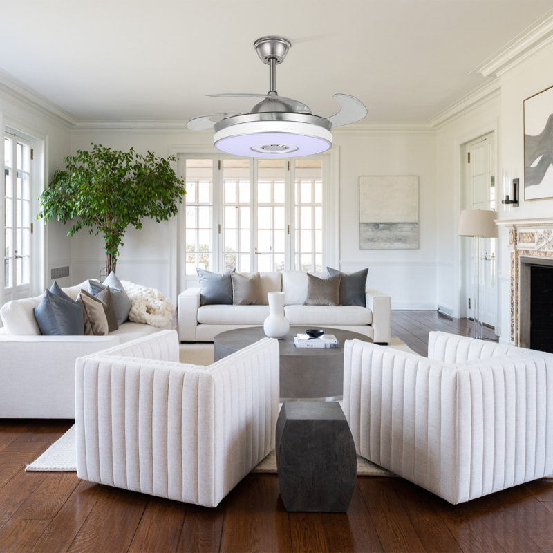 Ventilateur de plafond 42 po avec lumières DEL Gundemarie