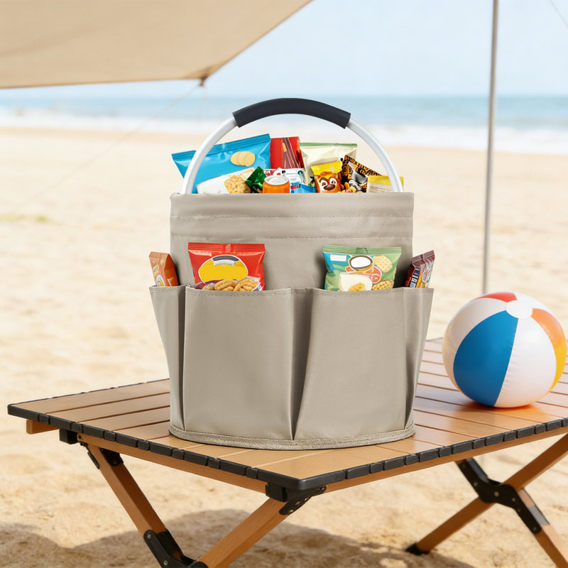 Panier de nettoyage pliable, panier de plage portable, panier de rangement multifonctionnel