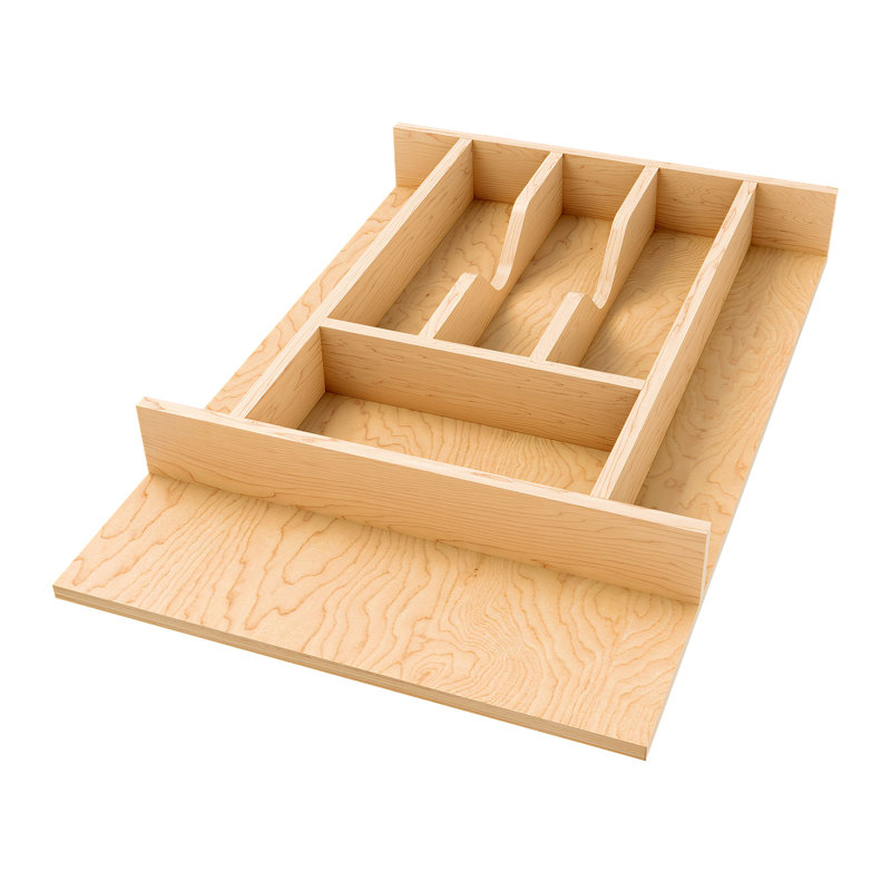 Rev-A-Shelf Natural Maple Right Size Utensil Drawer Insert, 2.36" H X 13.23" W X 19.49" D