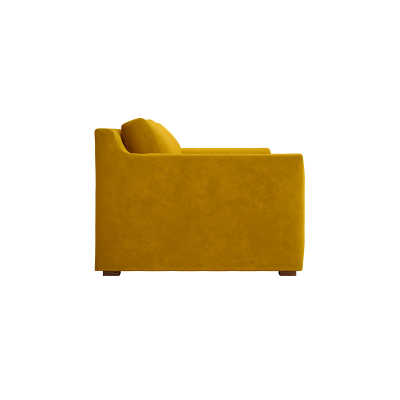 Elevate Sofa 86", Mustard Recycled Velvet