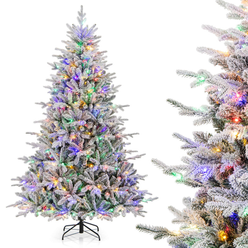 Sapin de Noël givré pré-éclairé, 7'