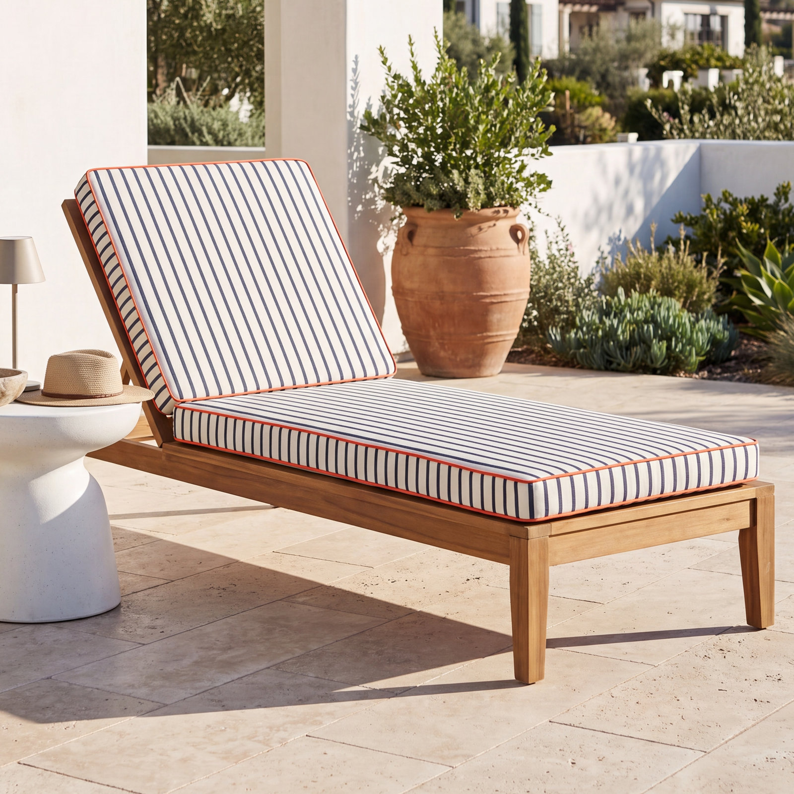 Albia 24" Sunbrella® Seat and Back Cushion, 3" H x 24" W x 73" D