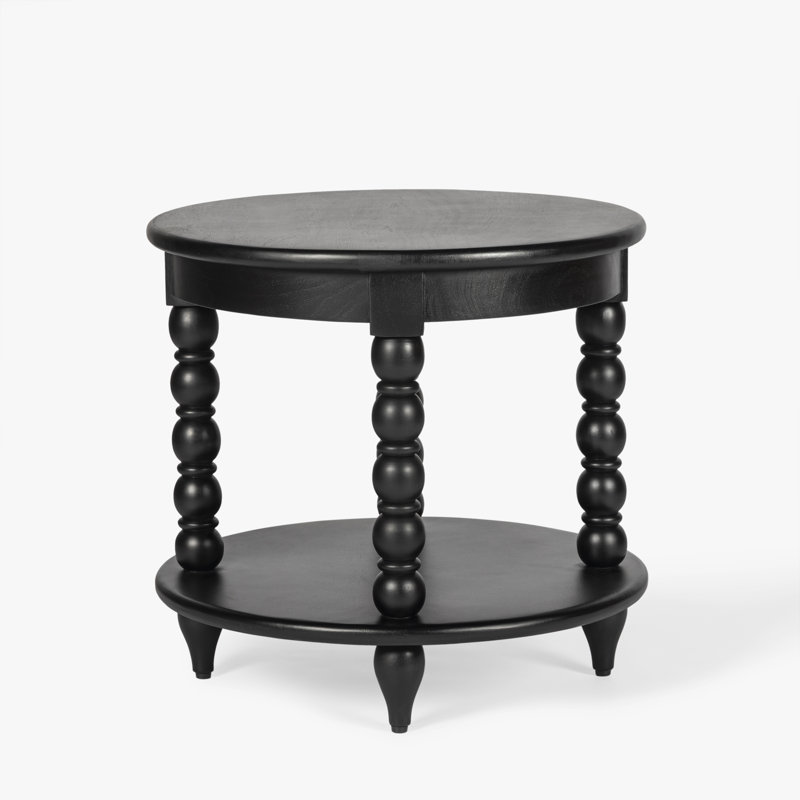 Table de bout Isabel, H 24 po x l 22 po x P 24 po, Noir