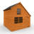 Tigercub Tiger Sheds 253.4cm W x 247.4cm D Outdoor Solid Wood Playhouse