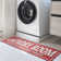 Non-Slip Rubberback Laundry Room Runner Rug, Red