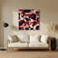 «Abstract Shapes 99», art mural en métal bleu-1464472697