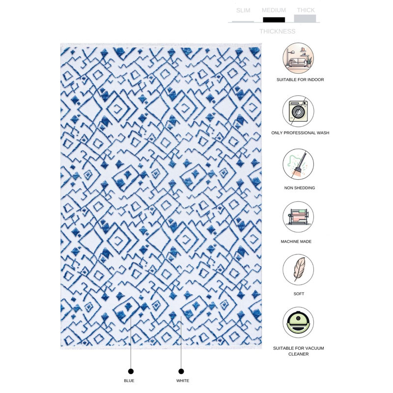 Tapis Konni, Tapis de couloir 2 pi 8 po x 9 pi 11 po