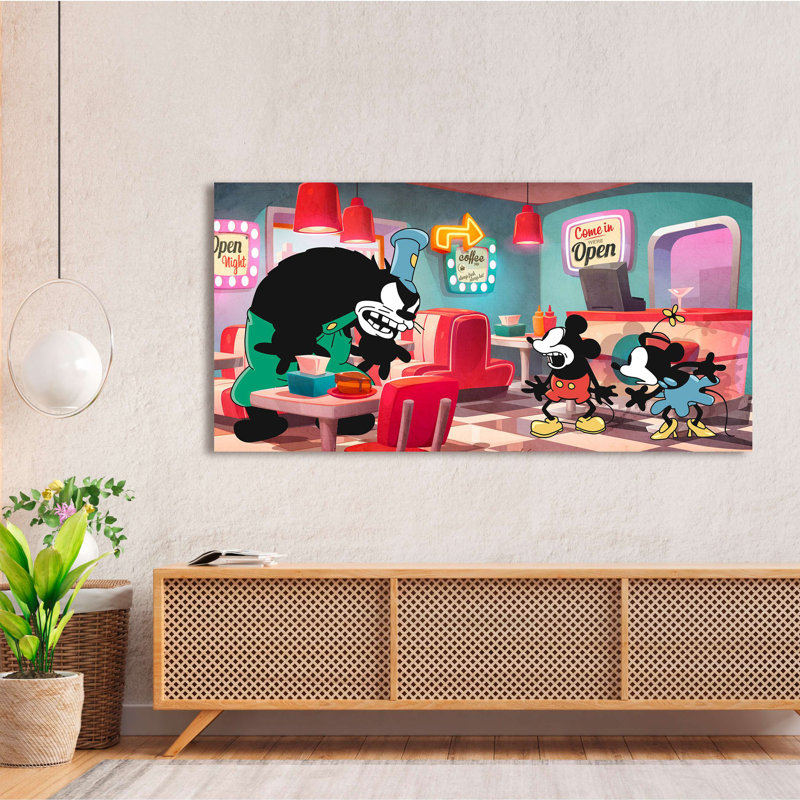 Meeting Peg Leg Pete 1 Piece Wrapped Canvas Wall Art, 35cm H x 70cm W