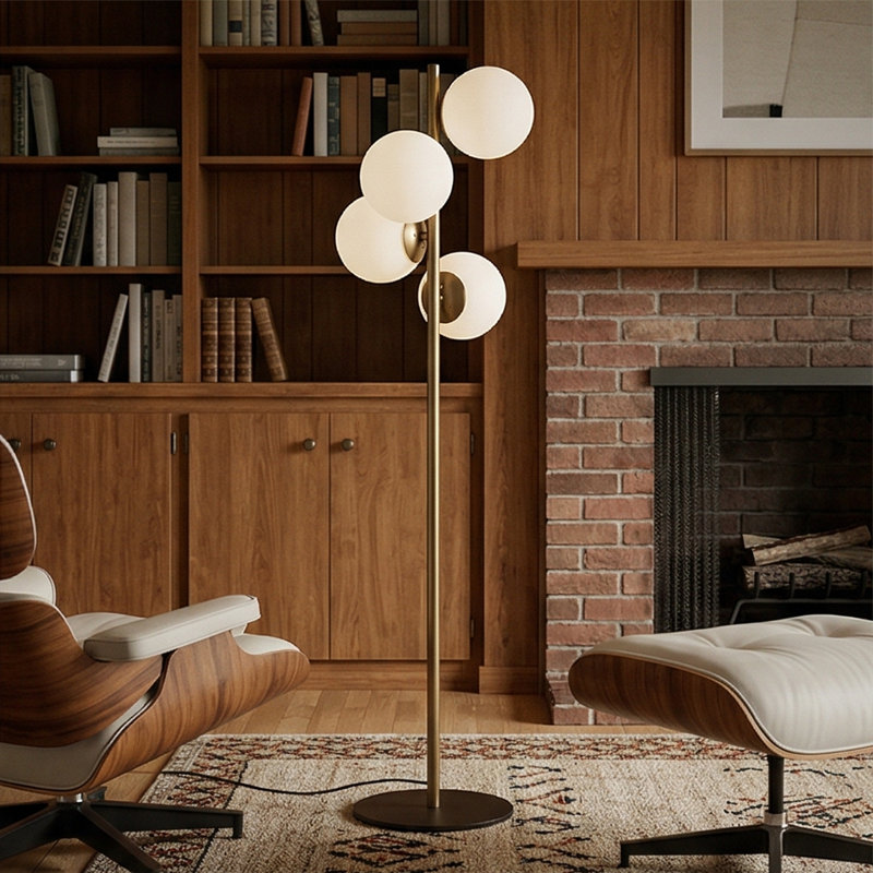 Aurelia 51" Mid-Century Modern 4-Light Tree Floor Lamp