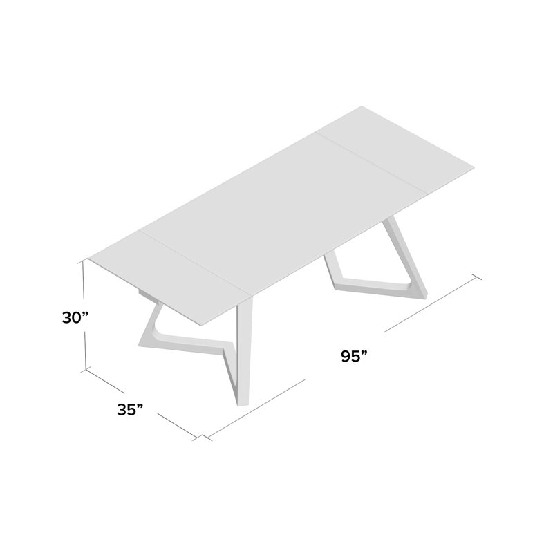 Table de salle à manger extensible Jaeshaun, Noyer