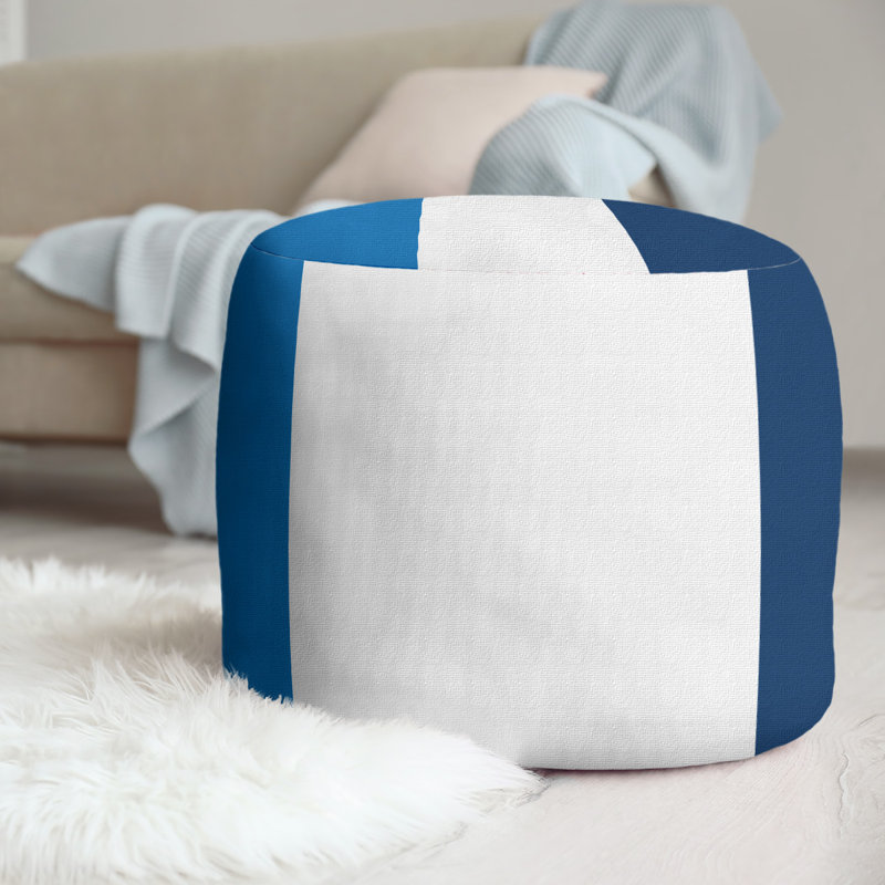 repose-pieds rond 20,5", Bleu / blanc / bleu marine