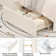 Upholstered Bed Frame, Storage Bed with LED and Charging Station
