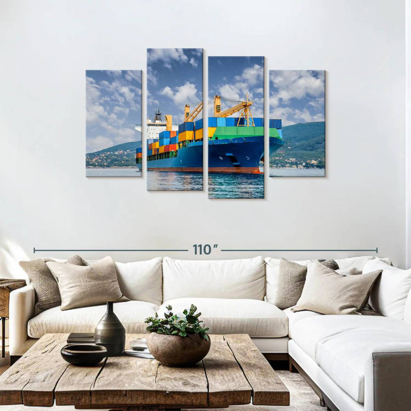 Mehar Merchant Container Ship, 48" H x 75" W