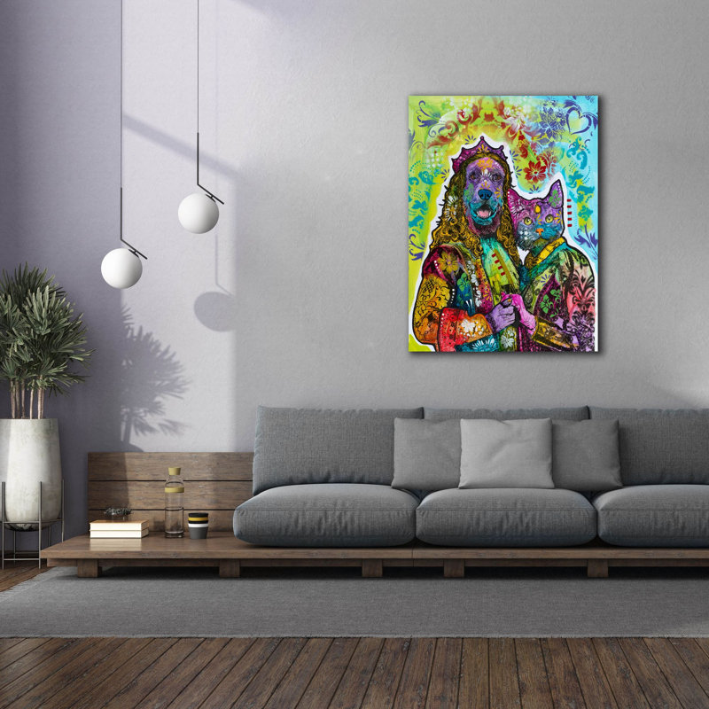 «Royal Couple» par Dean Russo, art mural sur toile, H 54 po x l 40 po x P 1,5 po