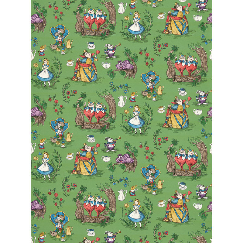 Alice in Wonderland Wallpaper, Gumball Green