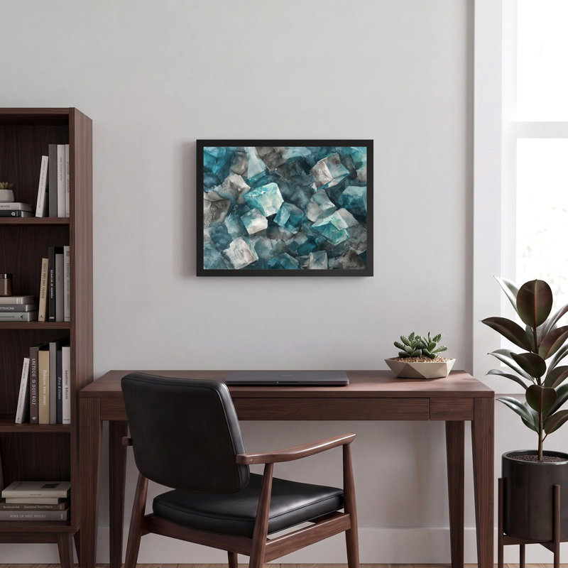 Teal Formation, 40" H x 30" W