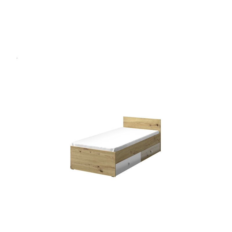 Nantes EU Single - 90 X 200 Cm Bed, White high gloss