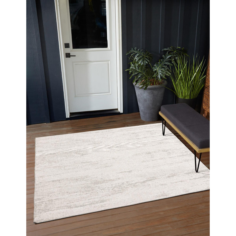 Tapis d'extérieur moderne brun BRUSS, Carré 7 pi 10 po
