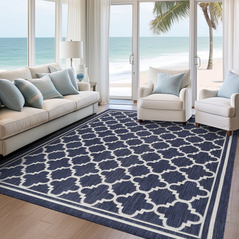 Findlay Power Loomed Indoor and Outdoor Area Rug, Rectangle 8'9" x 12'2"