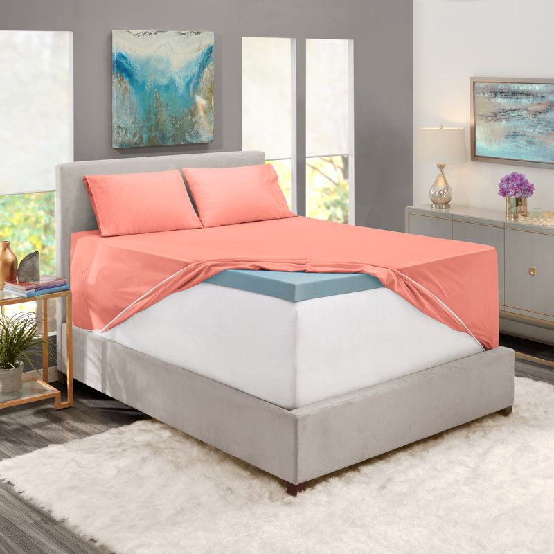 Microfiber Sheet Set, Misty, California King Fitted Sheet