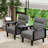Whole Metal Frame Upholstered Accent Chair With Side Tray Table-589395965