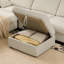 Canapé modulaire modulaire 113 po Modulo Nest - conception convertible 3-en-1, repose-pieds de rangement inclus, peu encombrant pour le salon