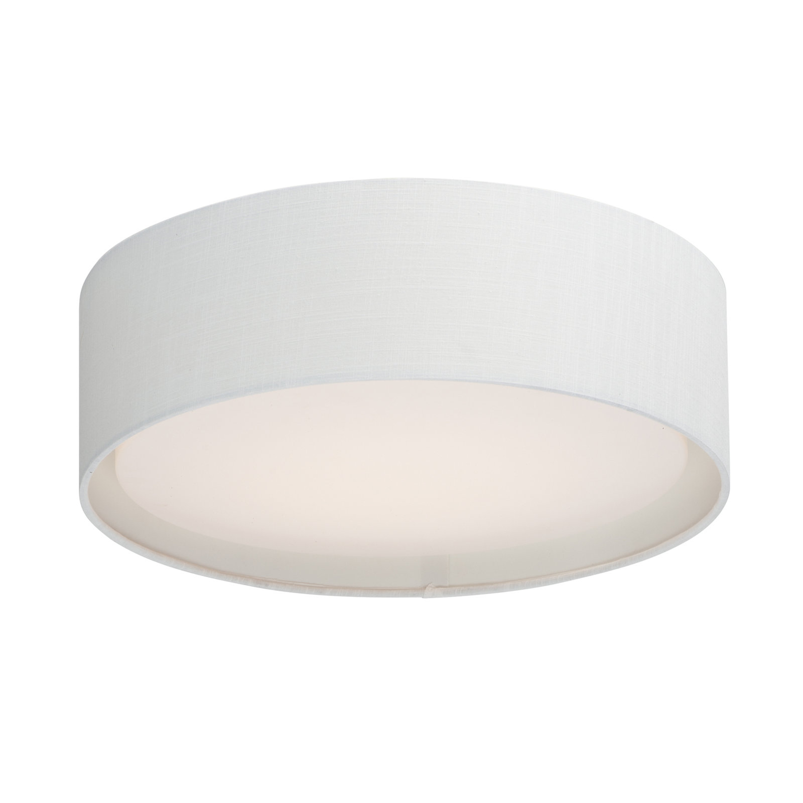 Jessalyn Single Light LED Flush Mount, 5.5" H x 16" W x 16" D, White Linen