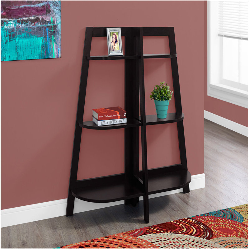 Bibliothèque, bibliothèque, étagère, 3 niveaux, H 48 po, bureau, chambre à coucher, Espresso