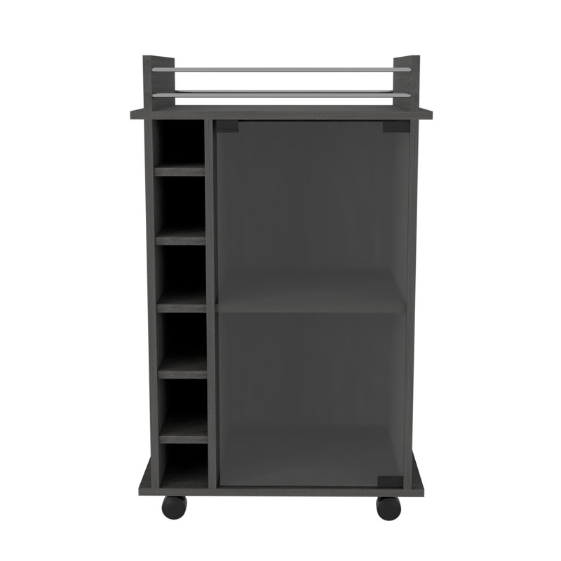 Albaladejo Wood Bar Cart, Grey