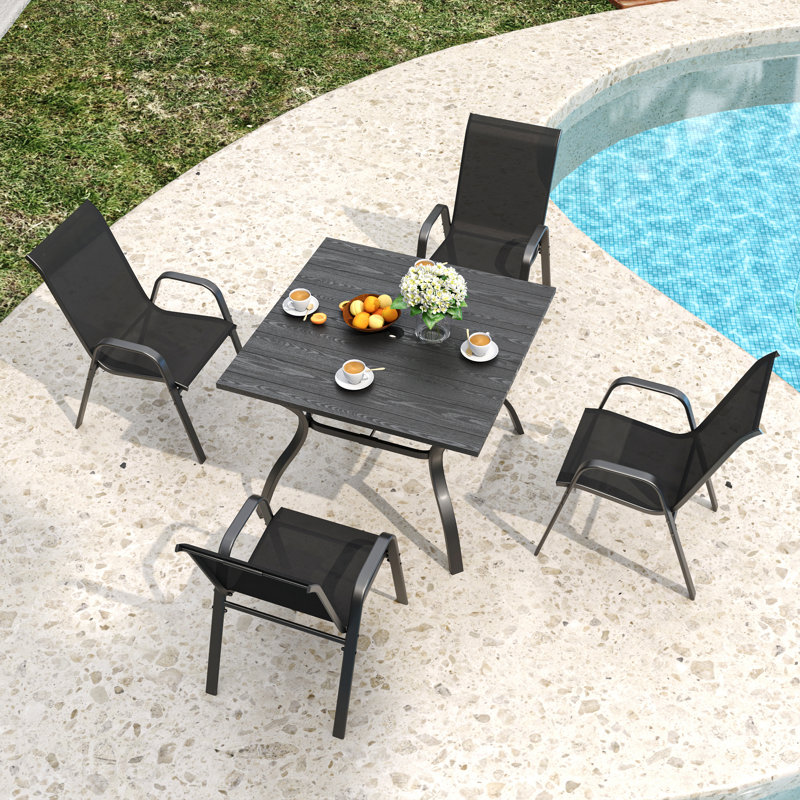 Ensemble de 4 chaises d'extérieur