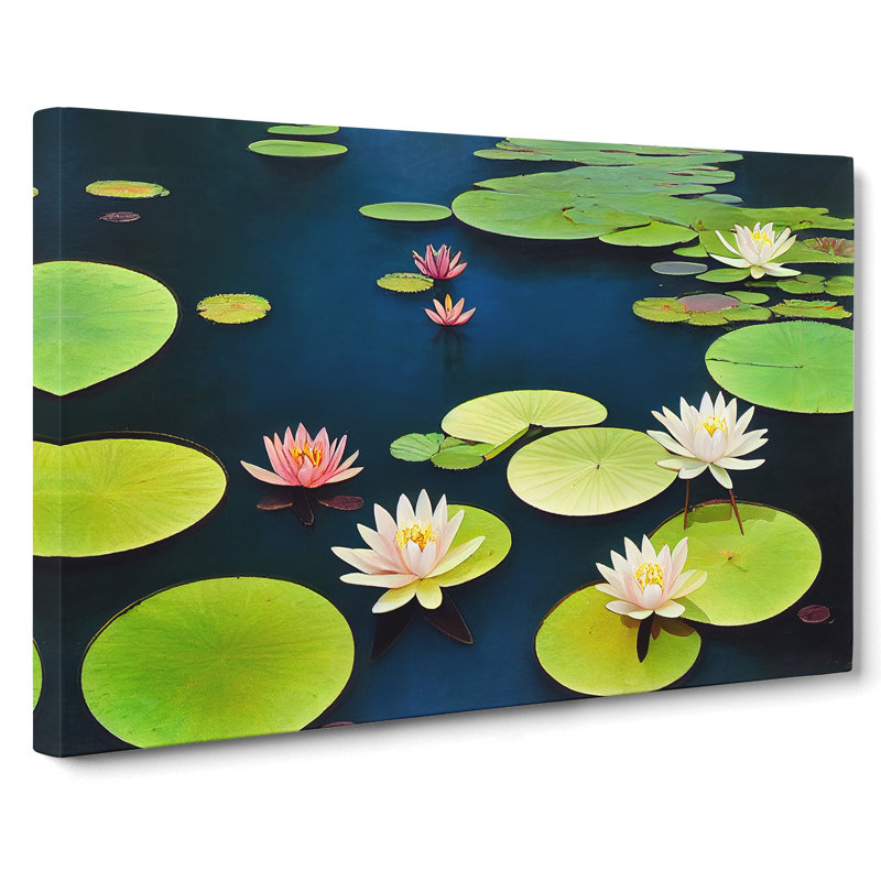 Extraordinary Water Lily Pond - Wrapped Canvas, 35cm H x 50cm W x 3cm D