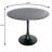 5-Piece Dining Set With 35" Round MDF Dining Table And 4 Plastic Side Chairs With Black Legs-1545801085