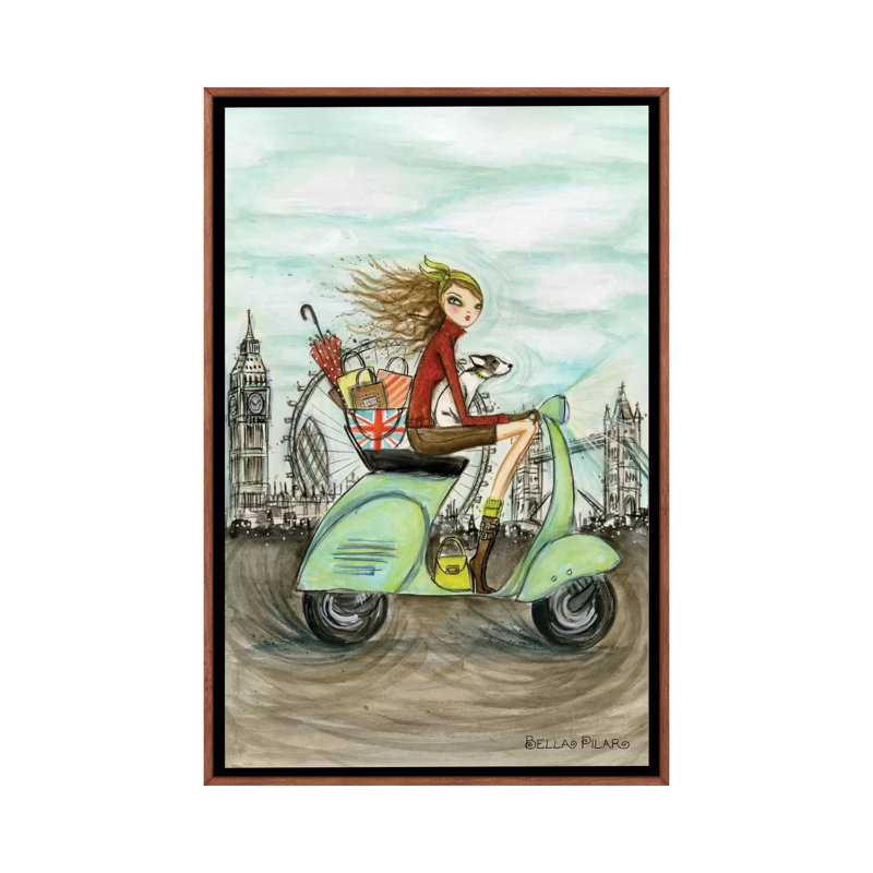 Art de londres, Toile avec cadre en bois classique, H 48 po x l 32 po x P 1,5 po