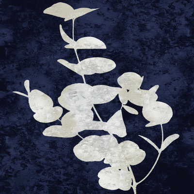 Brun clair et bleu marine floral 1