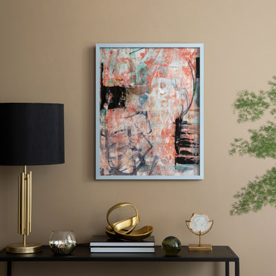 Tangerine & Teal I Framed Print - Solid Wood