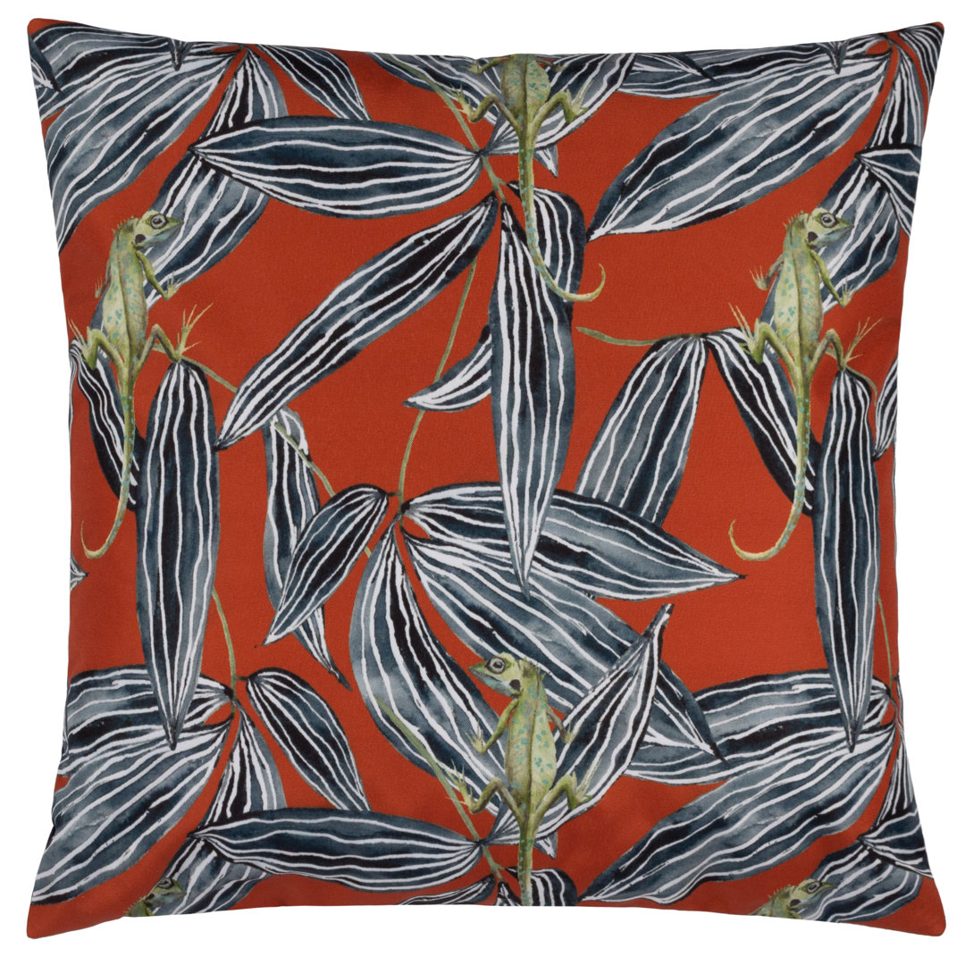 Indoor / Outdoor Floral Square Scatter Cushion with Filling