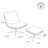 Genuine Leather Swivel Lounge Chair With Ottoman-118092876