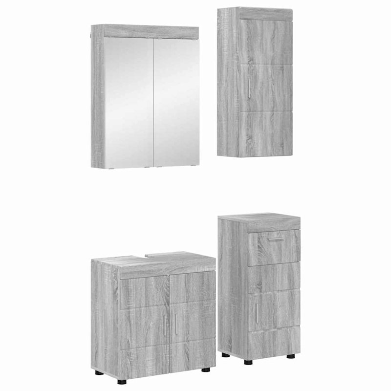 Vanity & Mirror Set, Grey