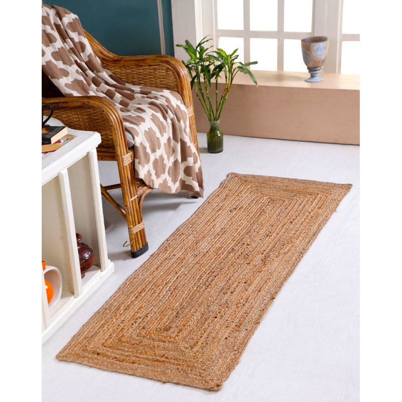 Gemini Hand Braided Beige Jute Rug, Runner 60 x 180cm