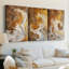 ABSTRACT Series CDXLII - Toile tendue sur mesure - 3 pièces-1067355942