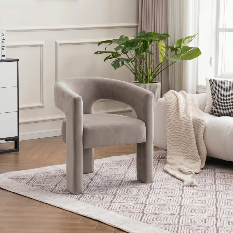 Fauteuil en velours, Gray