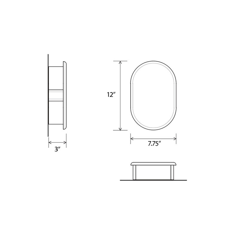 Tempus LED Flush Mount Sconce, 2700, Taupe