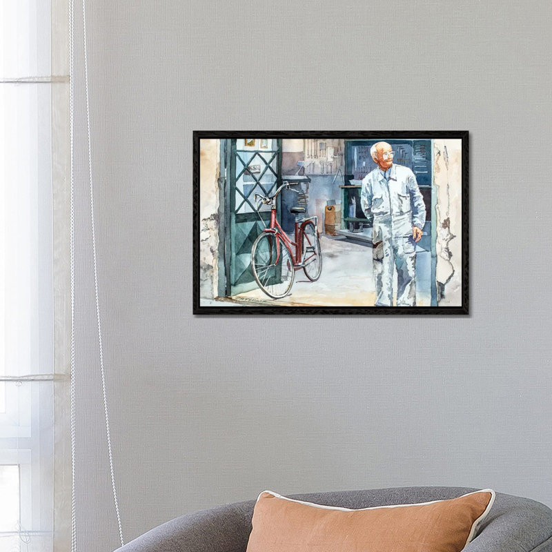 Bicycle Repairman by Bill Drysdale - Wrapped Canvas Print, 66.04 cm H x 45.72 cm W x 1.91 cm D, Wrapped Canvas
