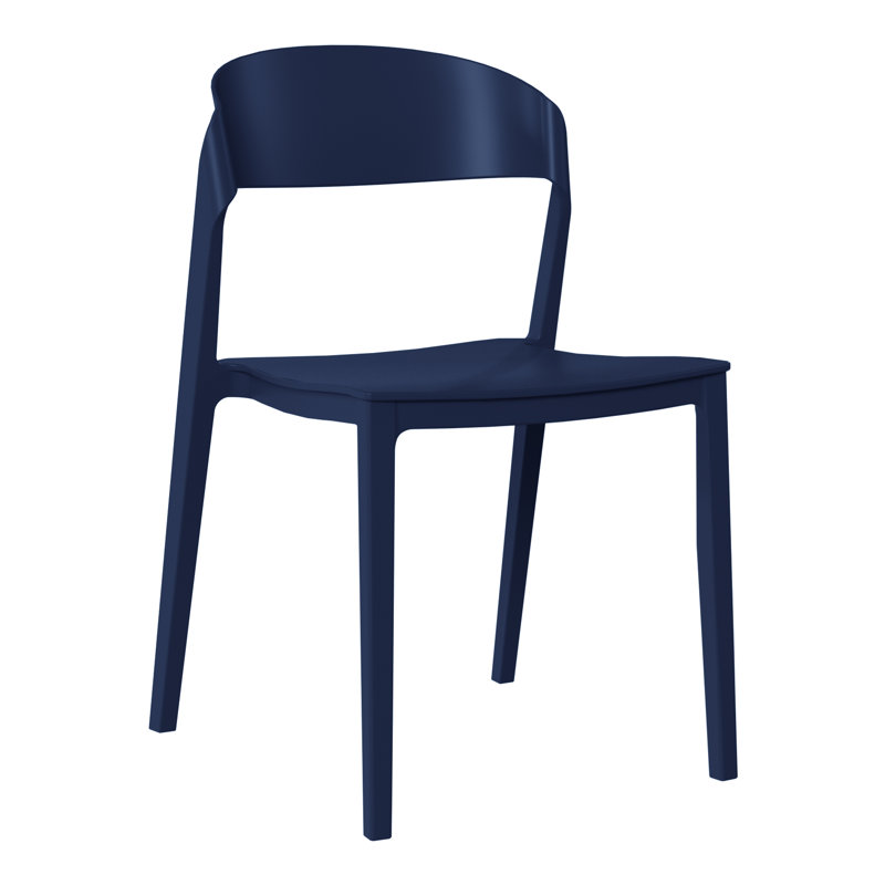 Ensemble de 2 chaises de patio empilables, Navy