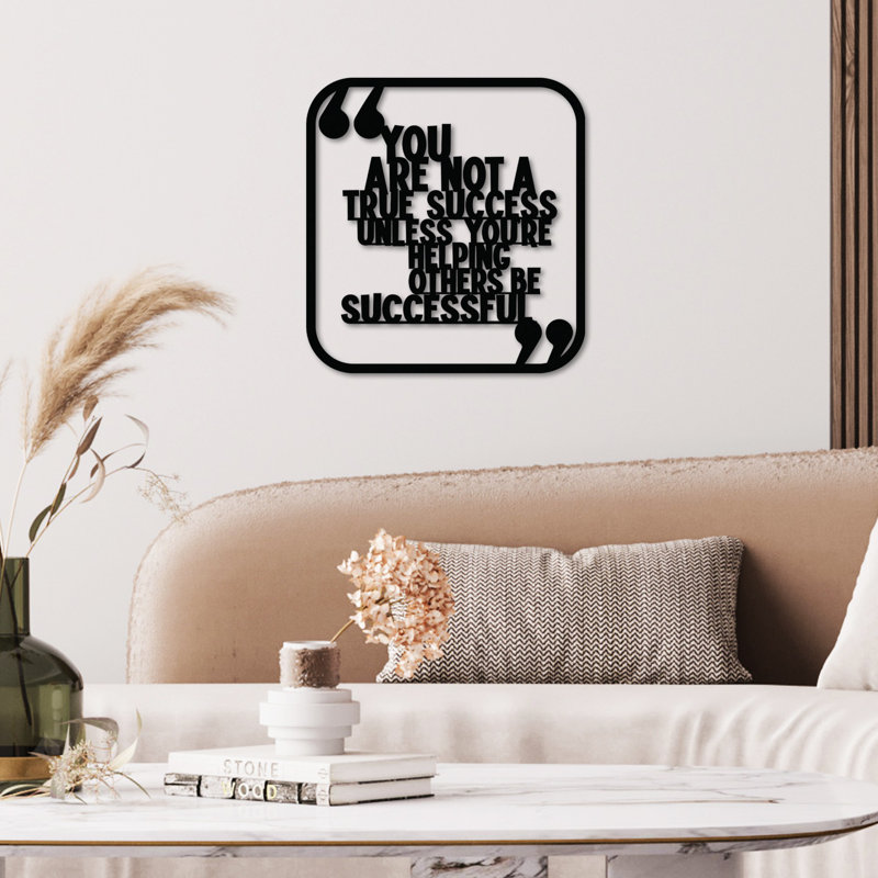 Stylish Decorative Metal Wall Accessory, Black, 19.7 x 19.7 inches | 100% Metal Construction, Thickness: 0.06 inches | Lightweight at 2.2 lbs | Ideal for Modern Home Décor & Unique Wall Art Accent