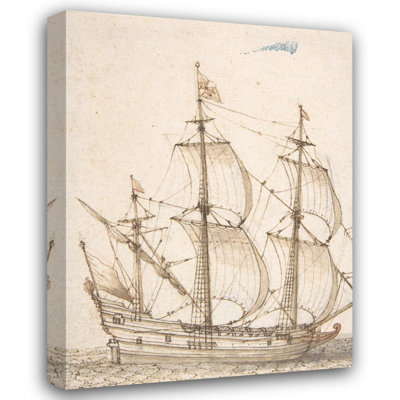 «Old Ship Model» par willem van de velde l'ancien - art mural sur toile tendue