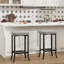 24.6'' Bar Stools, Premium Faux Leather Barstools with Irregular Legs