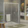 60" - 61" W x 72" H Single Sliding Semi-Frameless Shower Door with Tempered Glass