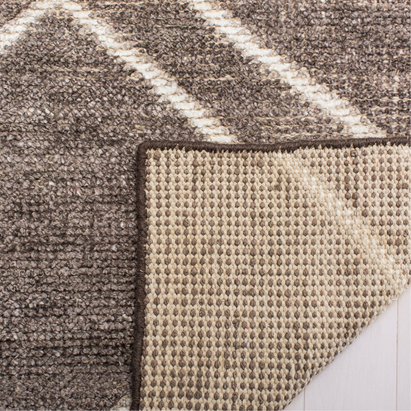 Tapis gris foncé en bambou / coton noué à la main Bradenton Stone Wash, Rectangle 4 pi x 6 pi