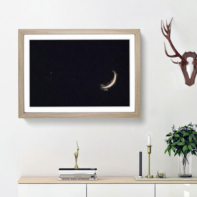 Crescent Moon & Planet Venus in Abstract - Picture Frame Graphic Art Print